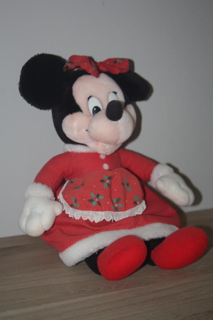 Minnie Mouse , oude Disney knuffel , Applause , 40 cm, Ophalen of Verzenden, Mickey Mouse, Gebruikt, Knuffel