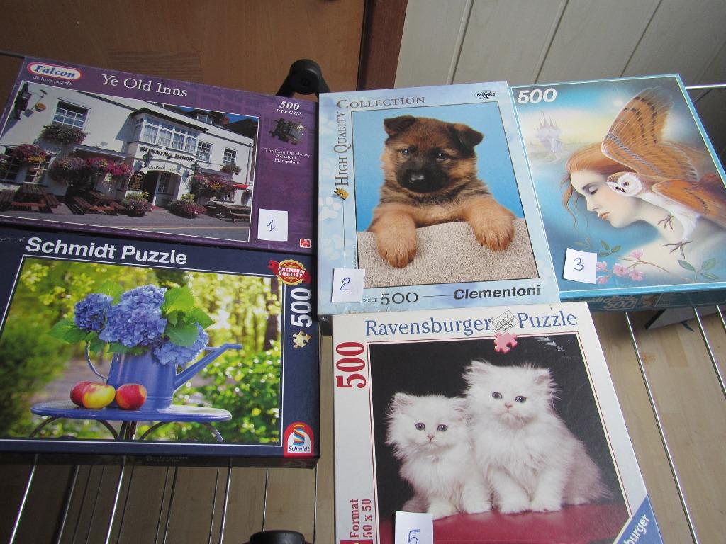 lot de 3 puzzles 500 pièces, Enlèvement ou Envoi, 500 à 1500 pièces, Utilisé