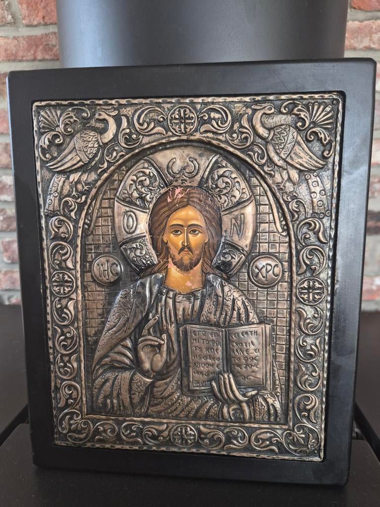 Byzantijnse Christus figuur., Antiek en Kunst, Antiek | Religieuze voorwerpen, Ophalen of Verzenden