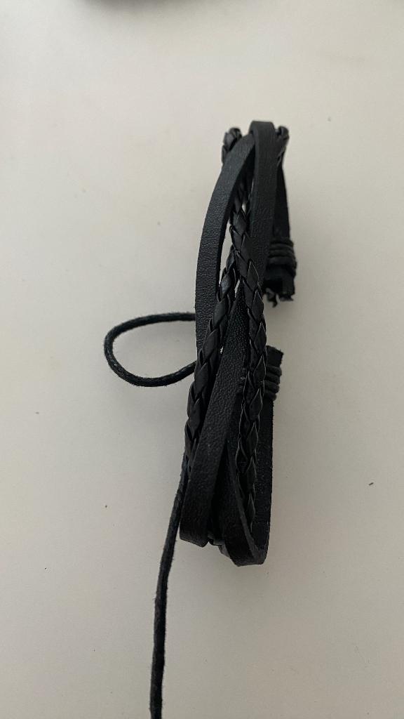 Armband, Ophalen of Verzenden, Nieuw, Zwart, Leer