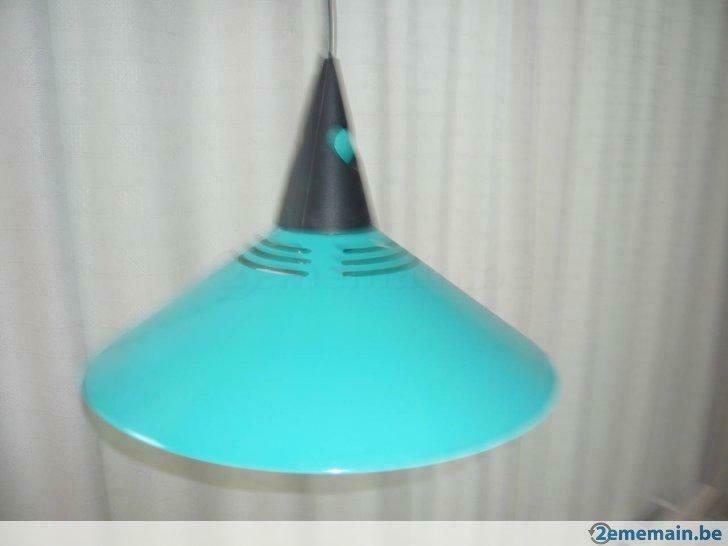Suspension verte métal peint 1 lampe de 100W ou économique., Enlèvement, Utilisé, Métal