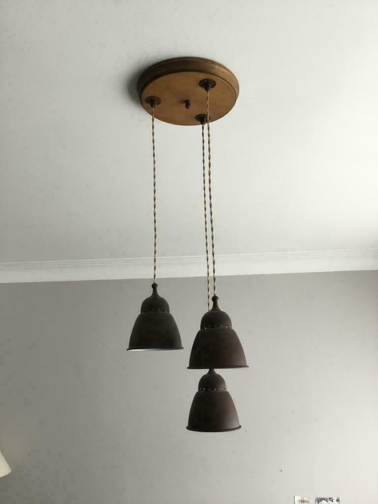 Hanglamp - 3 Delige, Ophalen, Gebruikt, Metaal