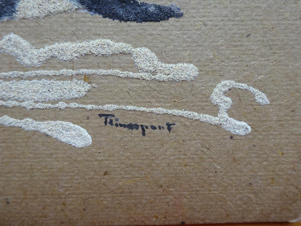 Suzanne Thienpont, Zandtechniek op karton, 28 x 22, Abstract, Enlèvement
