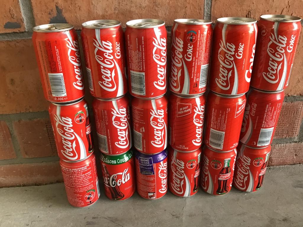 Coca-Cola 18 verschillende Franse blikjes, Enlèvement ou Envoi, Utilisé, Emballage