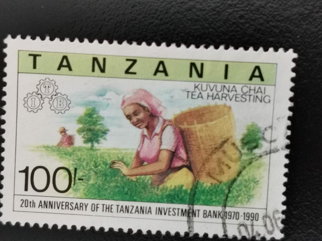 Tanzanie 1991 - plantation de thé, Timbres & Monnaies, Timbres | Afrique, Enlèvement ou Envoi, Tanzanie, Affranchi