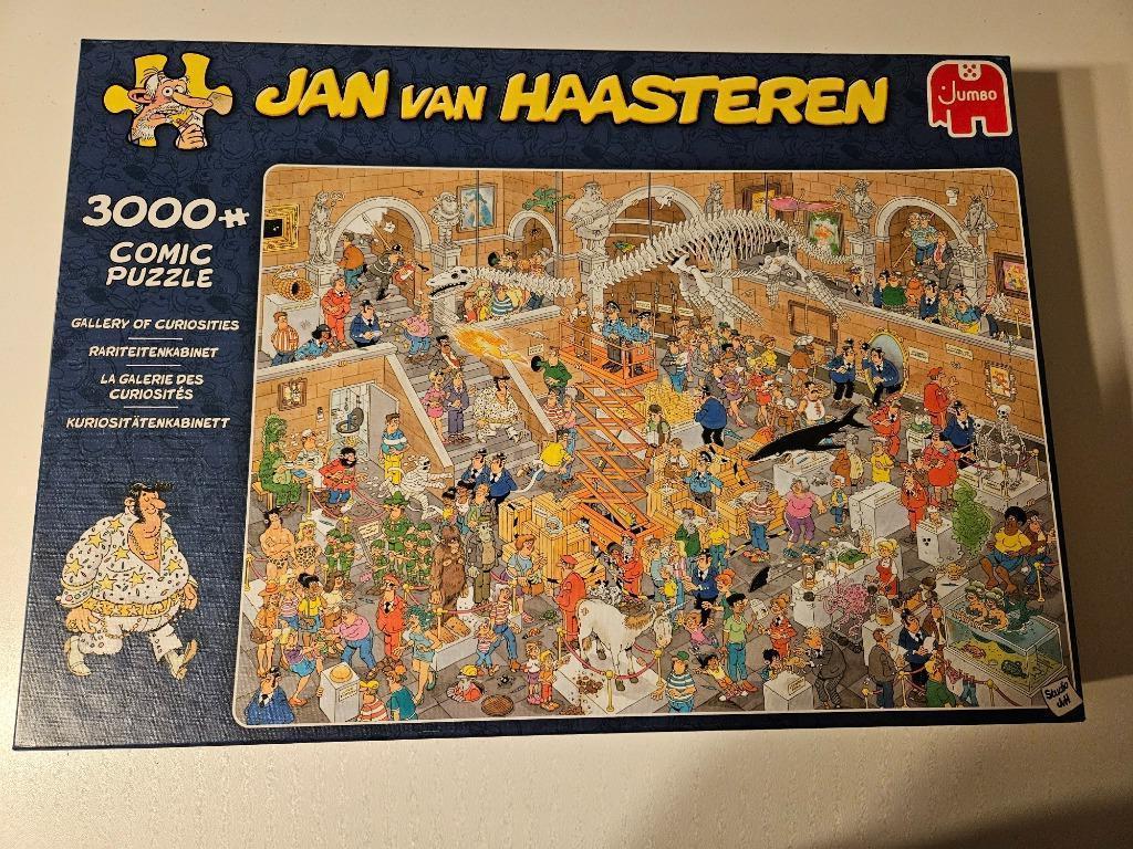 Puzzel Jumbo 3000 Jan Van Haasteren Rariteitenkabinet, Enlèvement ou Envoi, Plus de 1 500 pièces, Comme neuf, Puzzle