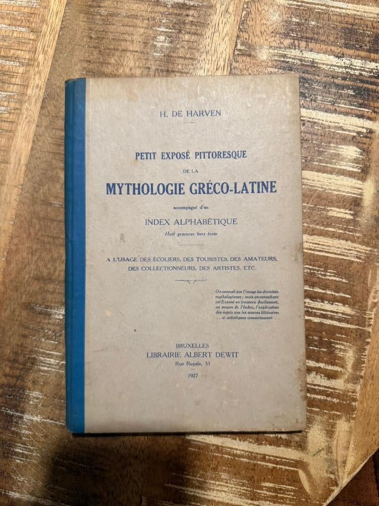 Petit exposé pittoresque de la mythologie Gréco-Latine, Antiek en Kunst, Ophalen of Verzenden, H. De Harven