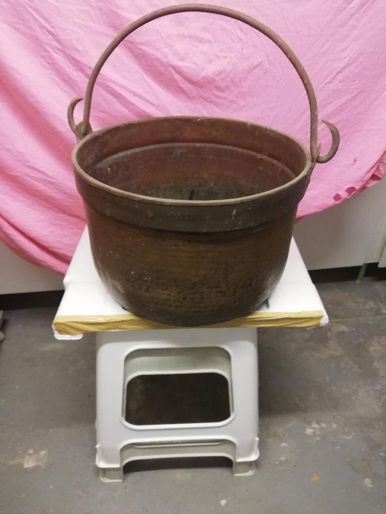 chaudron cuivre vintage 50 €, Enlèvement, Cuivre