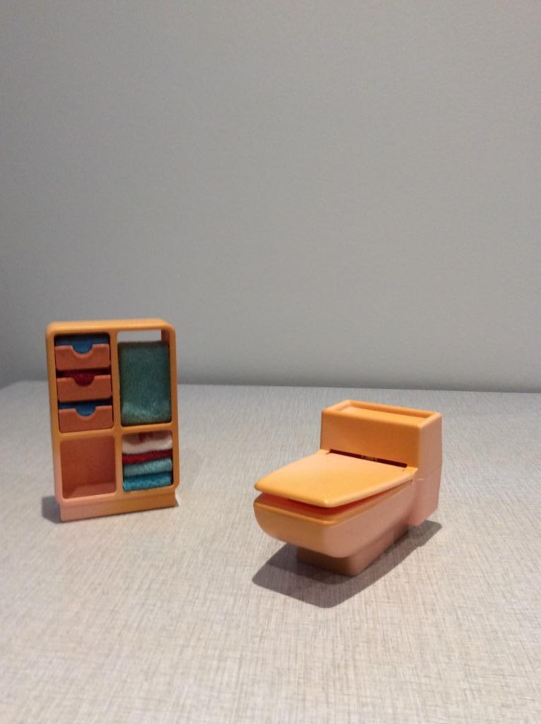 Vintage Barbie Toilet en kastje, Ophalen, Gebruikt, Barbie