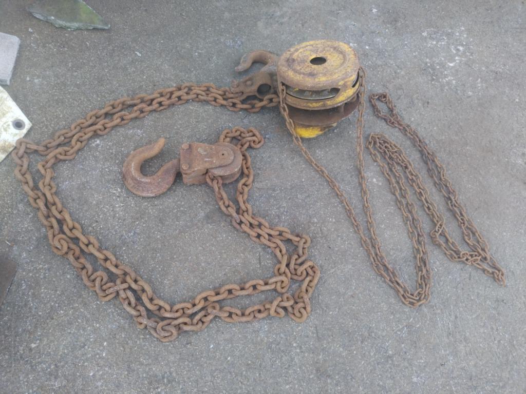 kettingtakel, Doe-het-zelf en Bouw, Lieren en Takels, Ophalen, Gebruikt, Handmatig