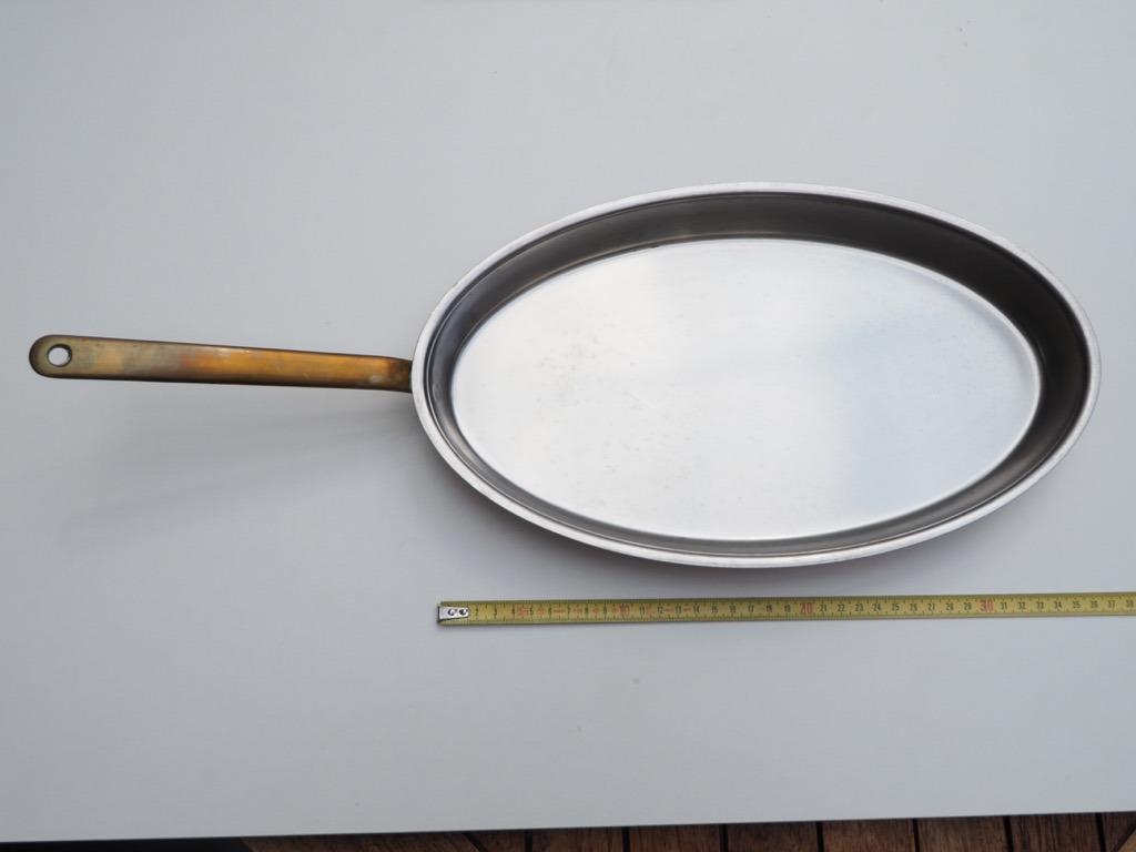 Poêle en cuivre étamé 37 cm, Enlèvement, Comme neuf, Autres matériaux