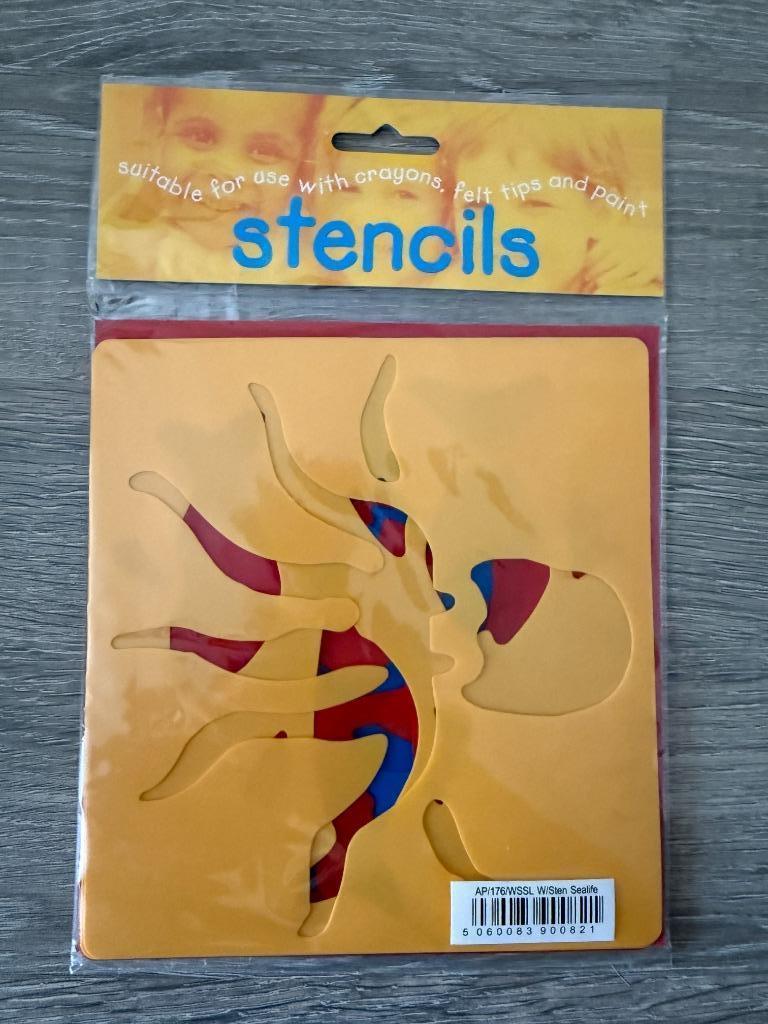 Sjablonen zeedieren (6 stuks), Kinderen en Baby's, Ophalen of Verzenden, Nieuw, Knutselen