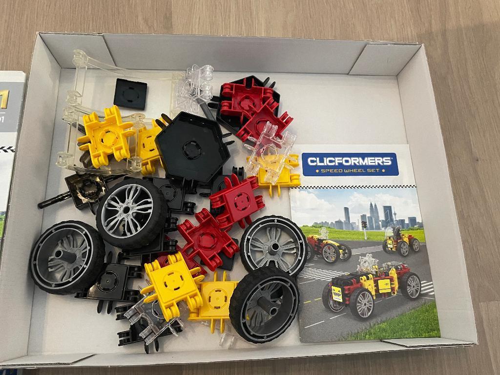 Clicformers racewagenset 10 in 1, Kinderen en Baby's, Speelgoed | Bouwstenen, Ophalen