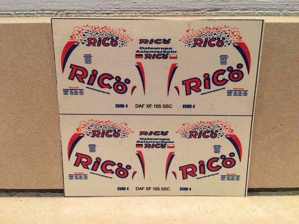 Ricö decals 1/87, Hobby en Vrije tijd, Ophalen of Verzenden, Nieuw