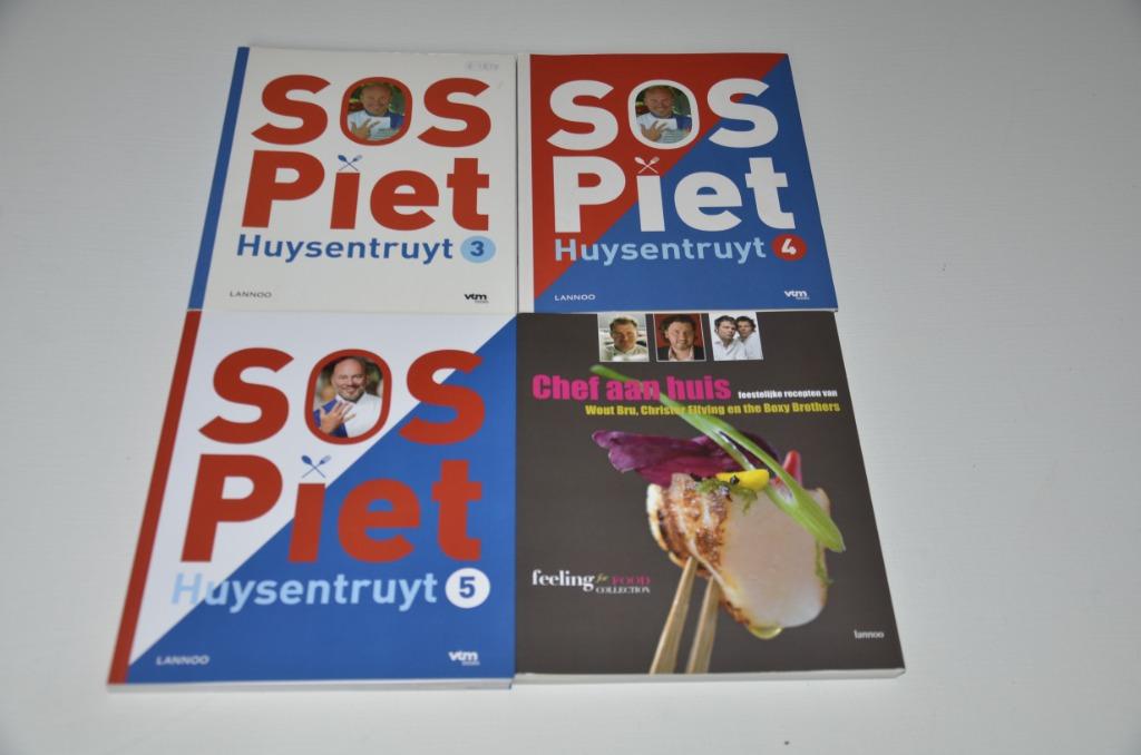 kookboeken S.O.S Piet aan huis +andere kookboeken, Livres, Livres de cuisine, Comme neuf, Europe, Enlèvement ou Envoi