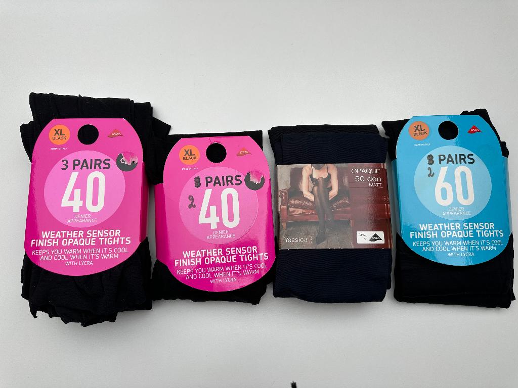 9 paires neuves de collants XL, Neuf, Taille 39 à 42, Enlèvement ou Envoi, Autres types