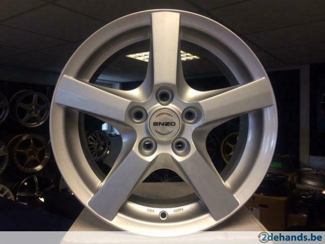 NIEUWE 16 inch 5x110 Enzo aluminium sportvelgenset, Neuf, Enlèvement ou Envoi, 16 pouces, Pneus été