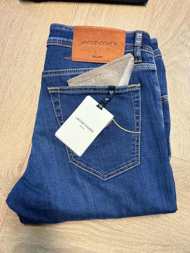 Jacob Cohen jeans 34 Nick fit 622 Mid blauw stretch NIEUW, Ophalen of Verzenden, Nieuw, Blauw, W33 - W34 (confectie 48/50)