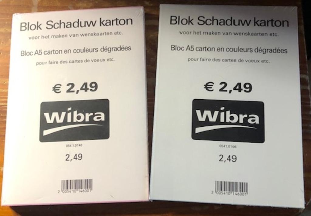 2x blok schaduw karton A5 WIBRA = NIEUW !, Ophalen of Verzenden, Nieuw