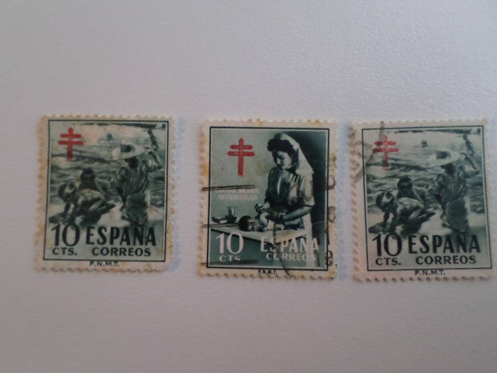postzegels spanje afgestempeld oud, Ophalen of Verzenden, Gestempeld