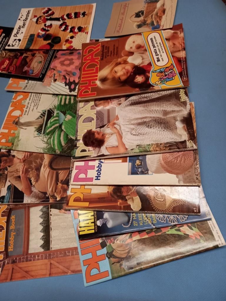 11 hobbyboeken phildar, Ophalen of Verzenden