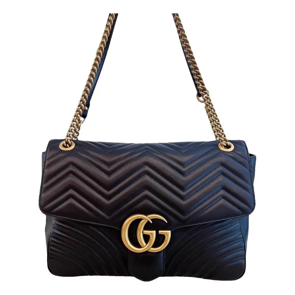 Gucci Marmont grote tas, Handtassen en Accessoires, Ophalen, Zwart, Schoudertasje