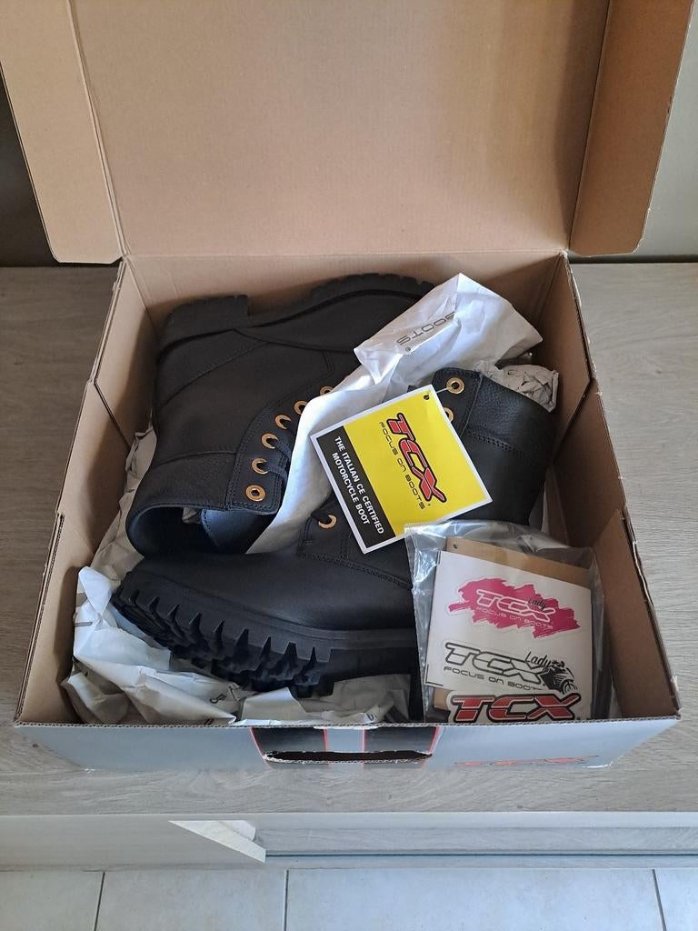 TCX Smoke Lady Black Moto Boots 39 nieuw, Motoren, Ophalen