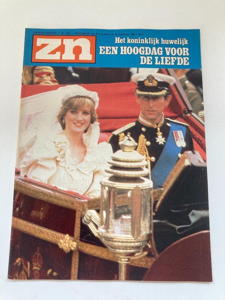Zondag Nieuws :Nr 1181 1981( Huwelijk Diana, cirkus, Congo, Enlèvement ou Envoi, 1980 à nos jours, Journal ou Magazine