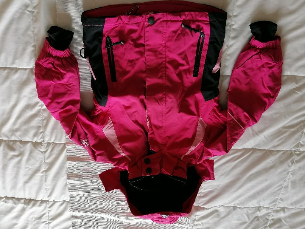 Doudoune enfant rose et noir 116, Enlèvement ou Envoi, Utilisé, Fille, Manteau