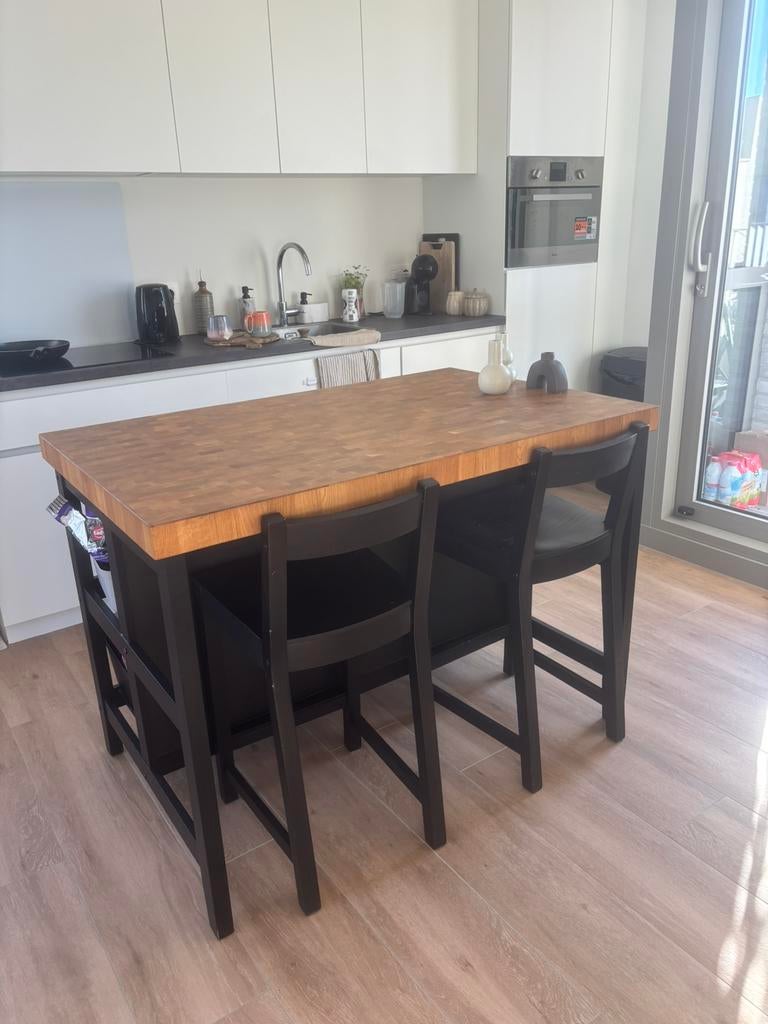 Ikea vadholma keukeneiland, Enlèvement, Comme neuf, Noir
