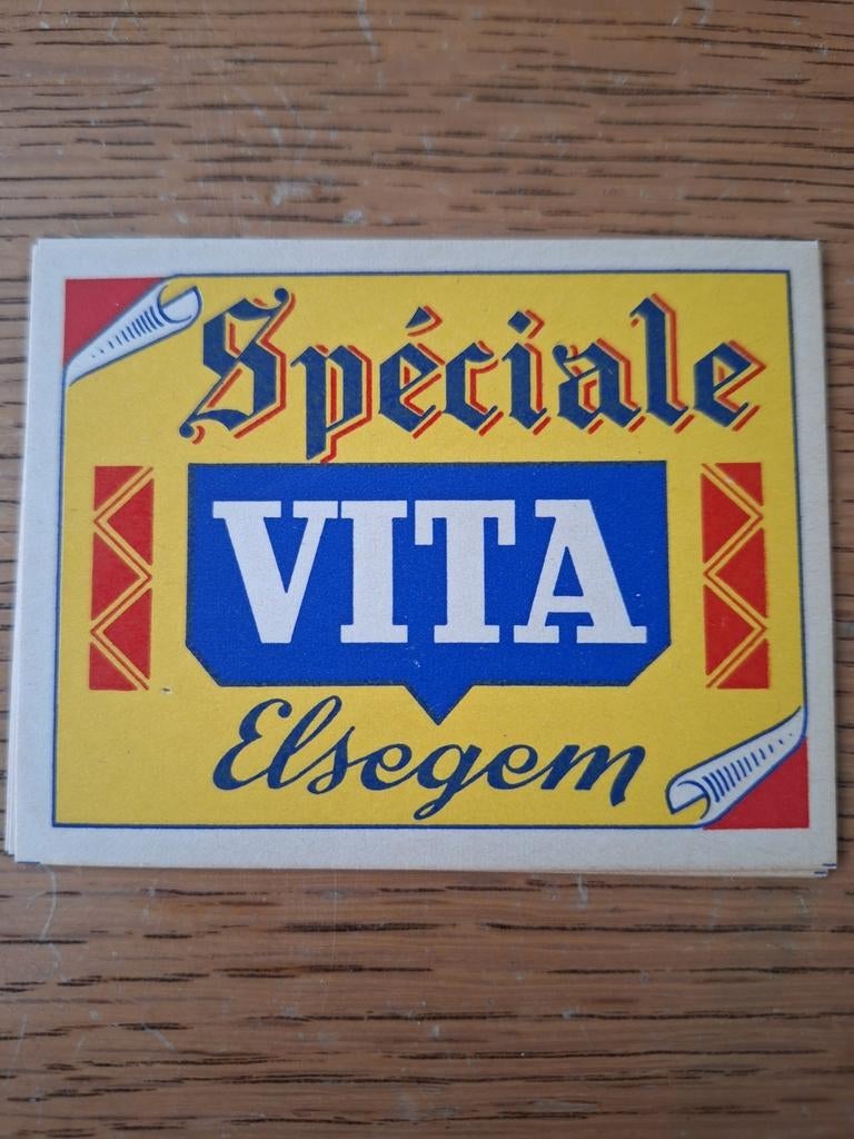 Oud bieretiket Spéciale brouwerij Vita Elsegem, Verzamelen, Ophalen of Verzenden, Zo goed als nieuw