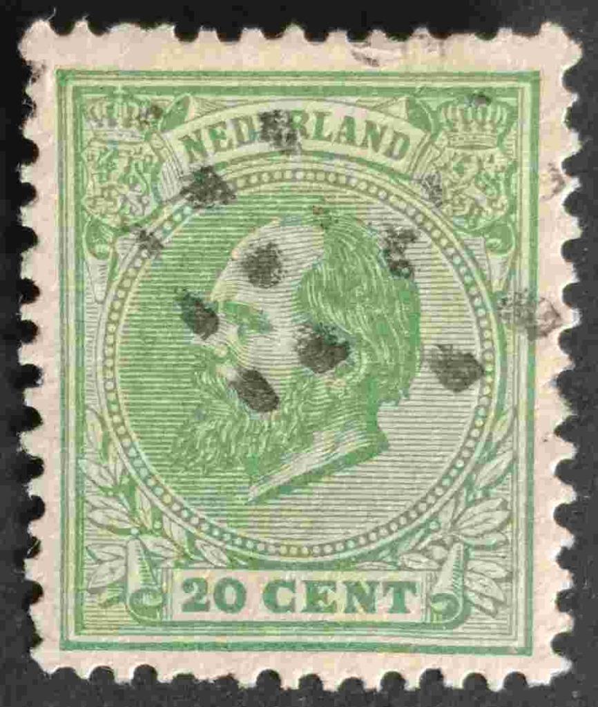 NEDERLAND - nr. 24H met puntstempel, Envoi, Jusqu'à 1940, Affranchi