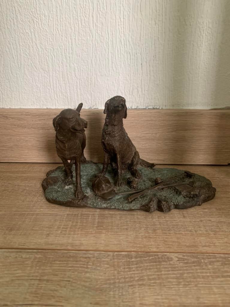 Bronzen beeld honden, Antiek en Kunst, Ophalen, Brons