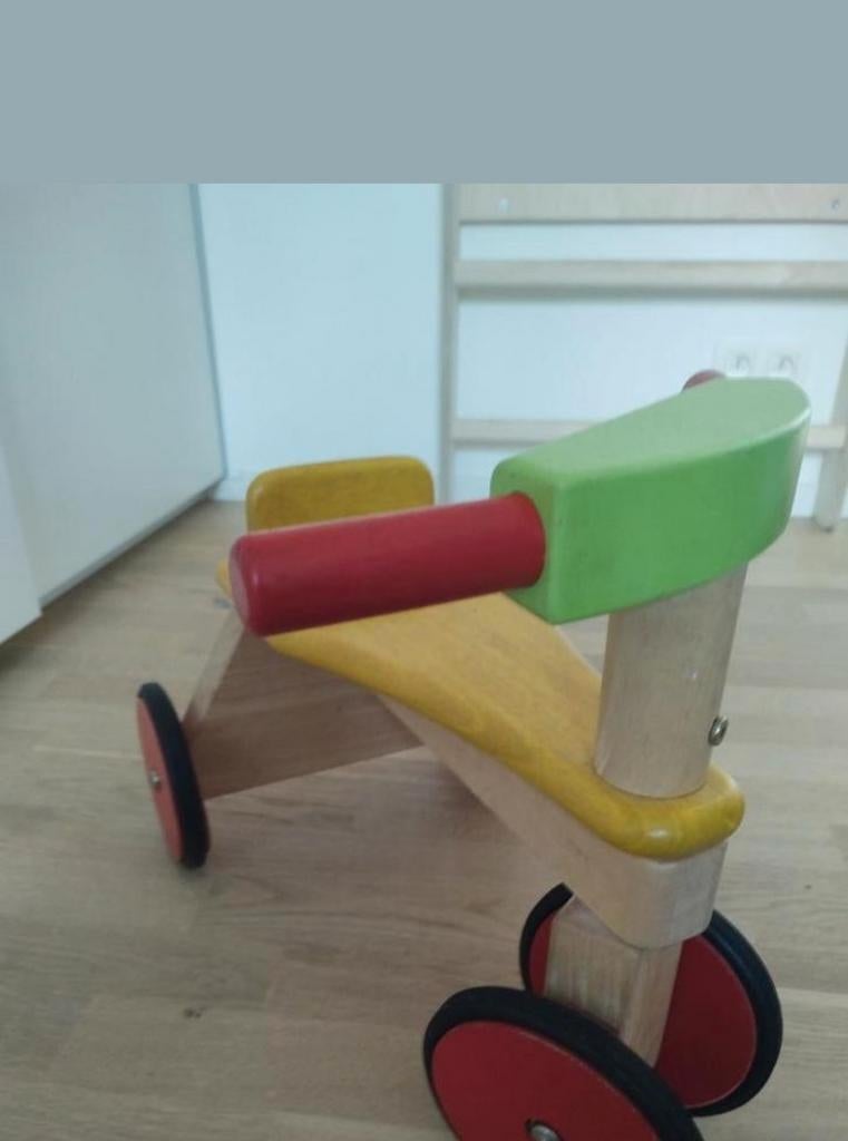 Houten loopfiets, Ophalen, Loopfiets