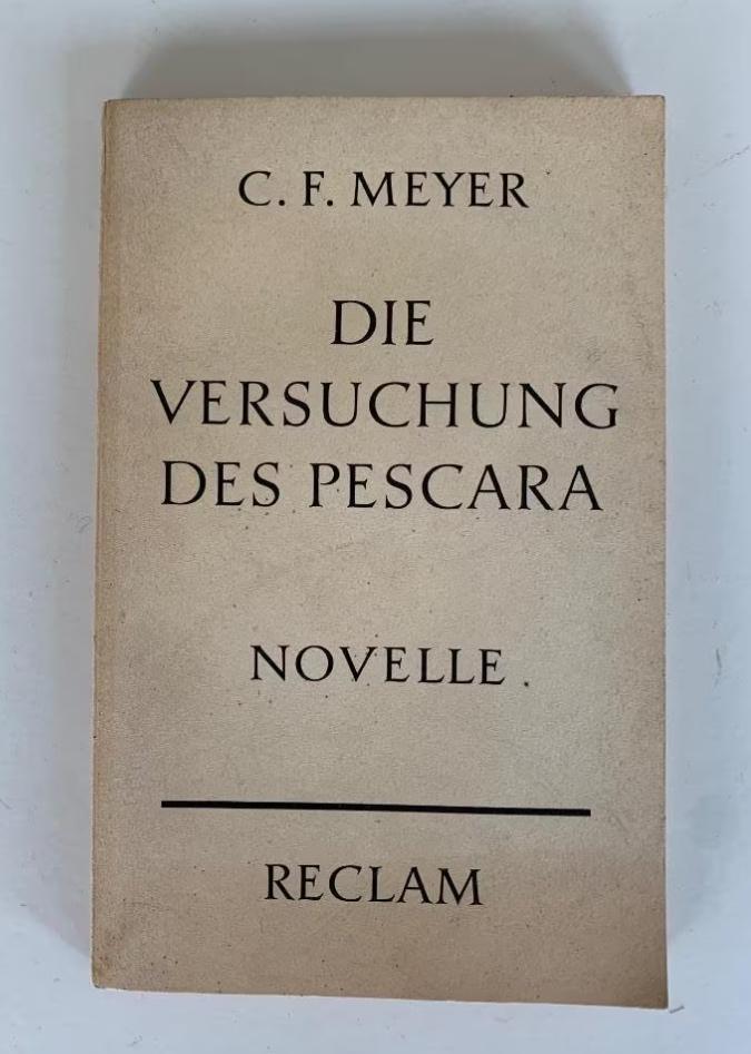 Die Versuchung des Pescara, C.F. Meyer, 1961, Enlèvement ou Envoi, Utilisé