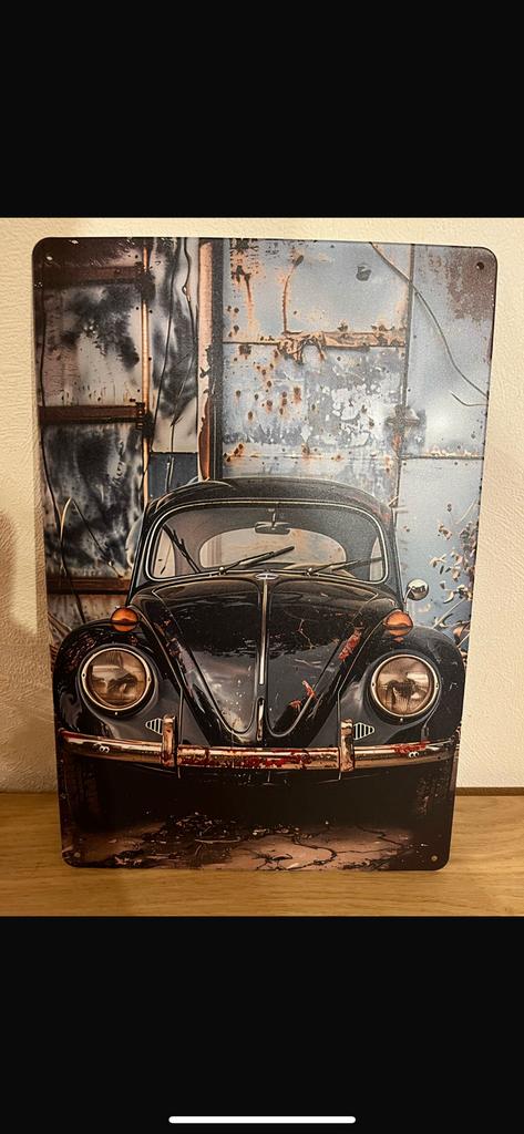 Plaque metallique vw cox, Collections, Enlèvement ou Envoi