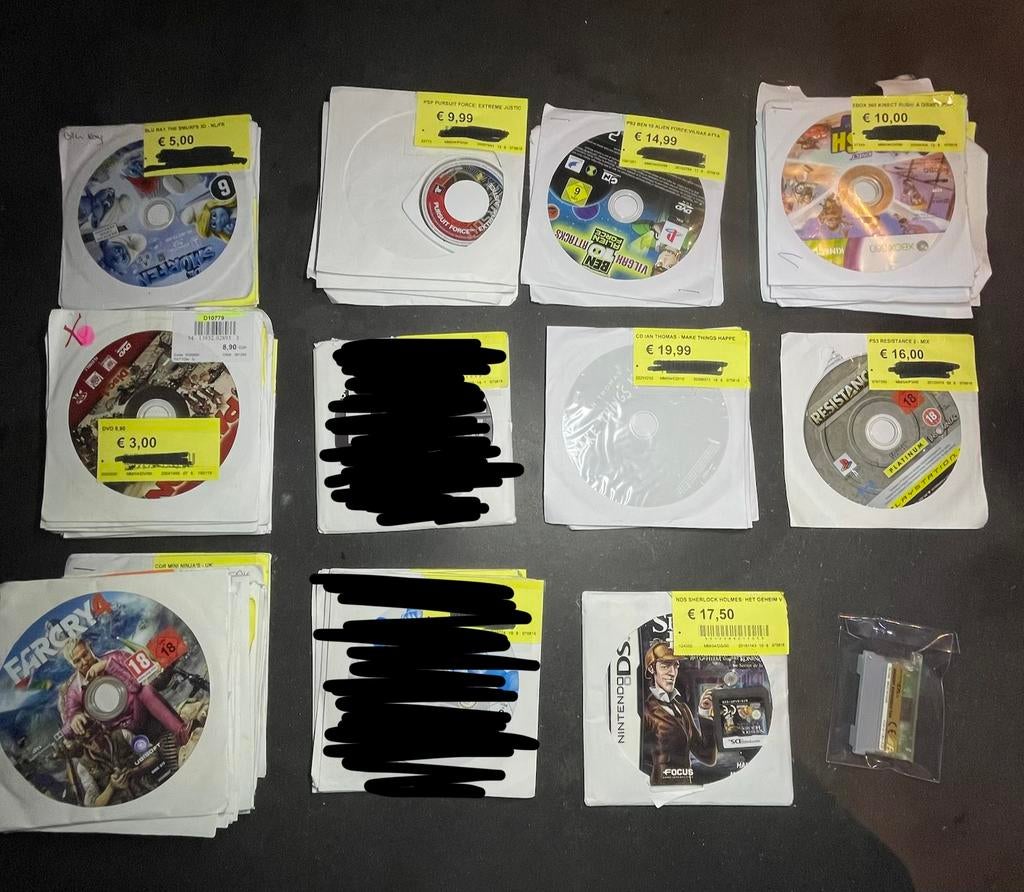52 verschillende CD’S/DVD’S van spellen, films en muziek, Enlèvement, Neuf, dans son emballage