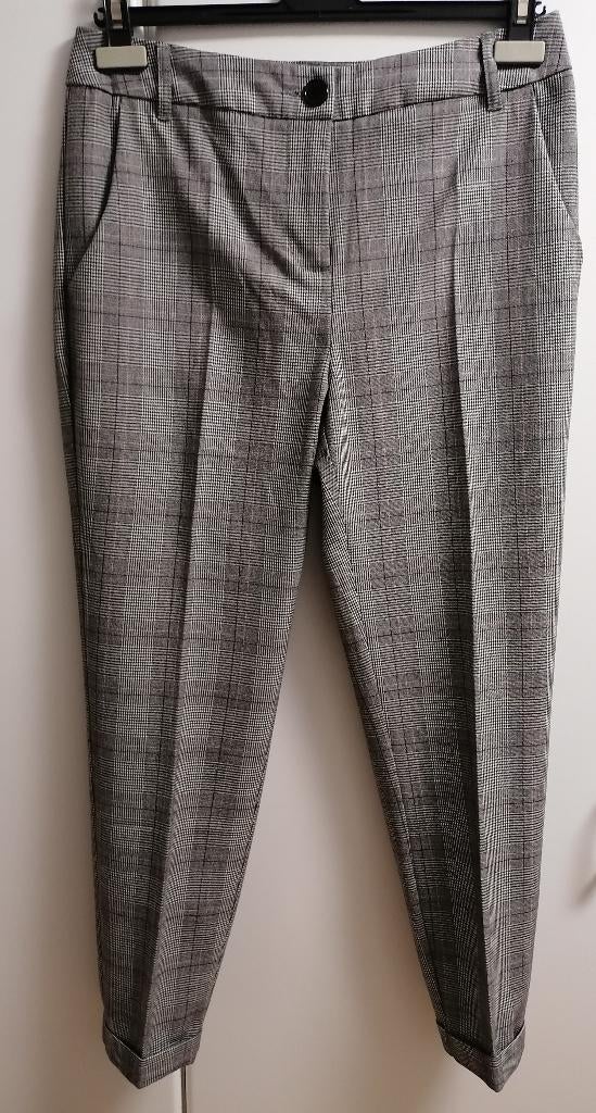 Grijs geruite broek met plooi van JBC, 40, Ophalen of Verzenden, Nieuw, Grijs
