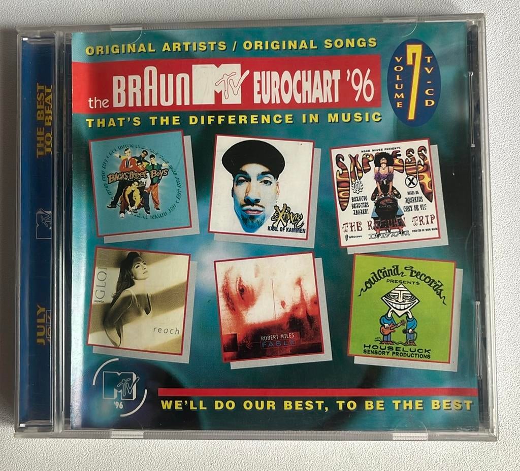 Braun MTV Eurochart ‘96 - Vol.7 - CD, Cd's en Dvd's, Ophalen of Verzenden, Zo goed als nieuw