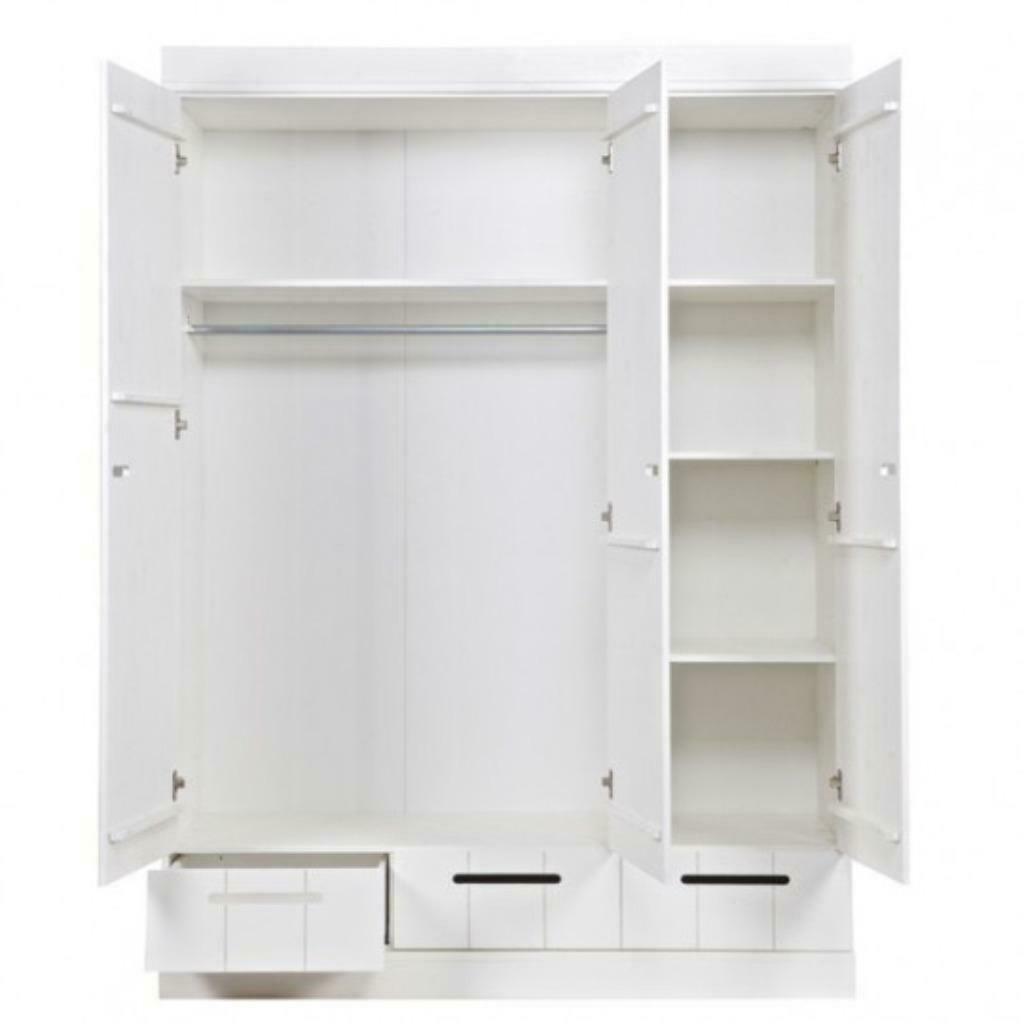 3-deurs kledingkast, 100 tot 150 cm, Nieuw, Met lade(s), 150 tot 200 cm