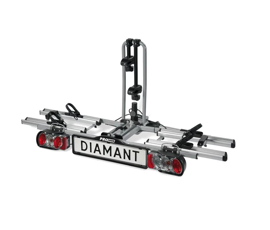 Pro-User Diamant | Fietsendrager 2x Ebike + Oprijgoot + Tas, Auto diversen, Fietsendragers, Nieuw, Trekhaakdrager, 2 fietsen, Brede banden
