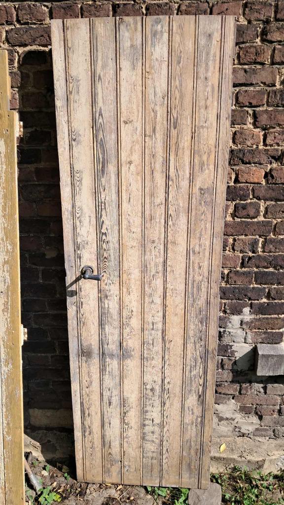 3 Portes anciennes en bois massif, Bricolage & Construction, Moins de 200 cm, Porte intérieure, Enlèvement, Bois