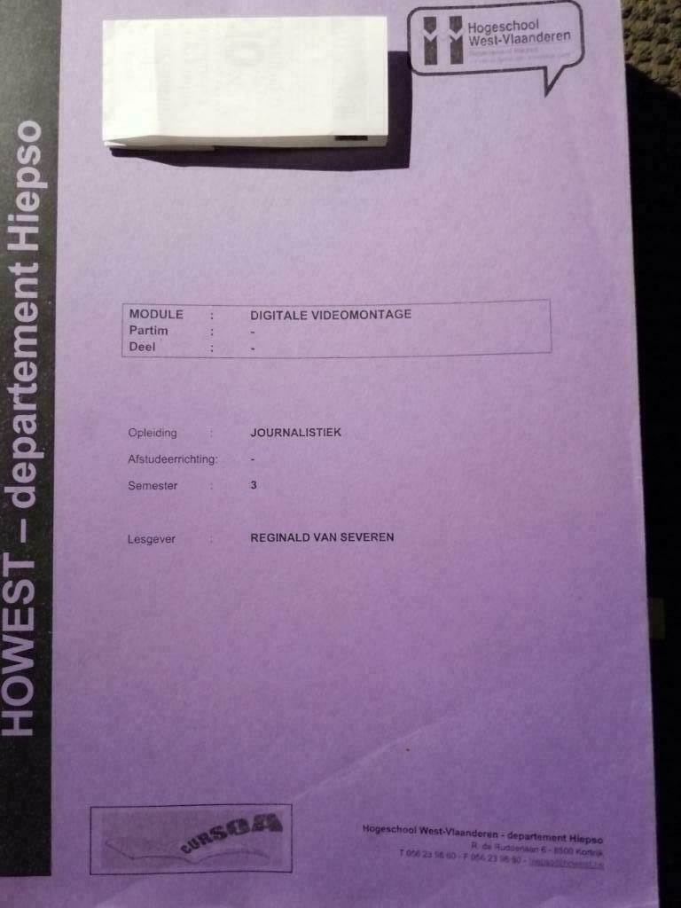 cursus DIGITALE VIDEOMONTAGE, Enlèvement ou Envoi, Comme neuf, Enseignement supérieur professionnel