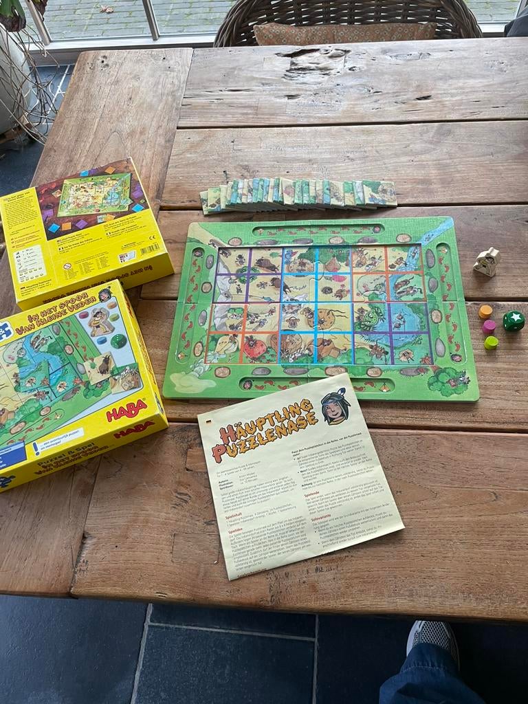 Haba, in het spoor van kleine veder, Drie of vier spelers, Ophalen, Gebruikt, Haba