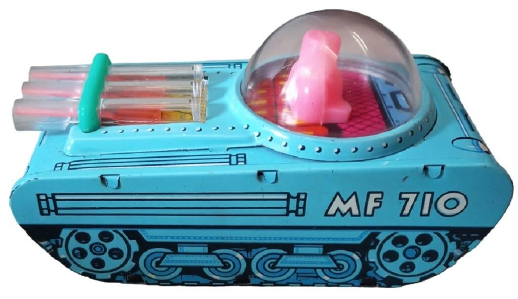 vintage TinToy space tank MF710., Antiek en Kunst, Ophalen of Verzenden