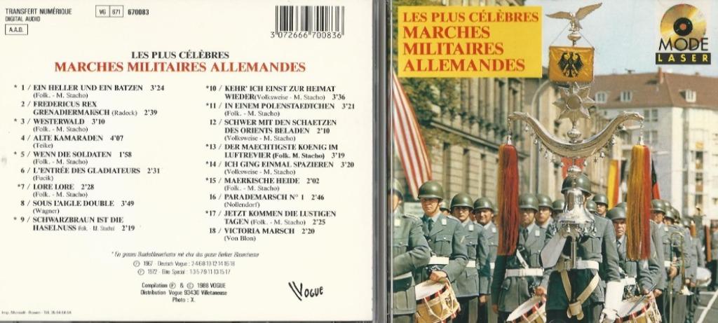 CD * LES PLUS CELEBRES MARCHES MILITAIRES ALLEMANDES, Ophalen of Verzenden, Zo goed als nieuw