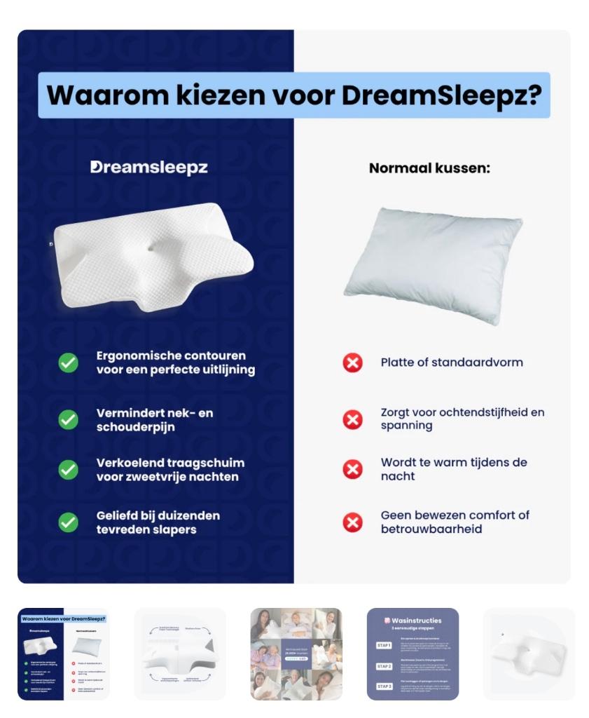 Ergonomisch hoofdkussen, Eenpersoons, Wit, Nieuw, Ophalen of Verzenden