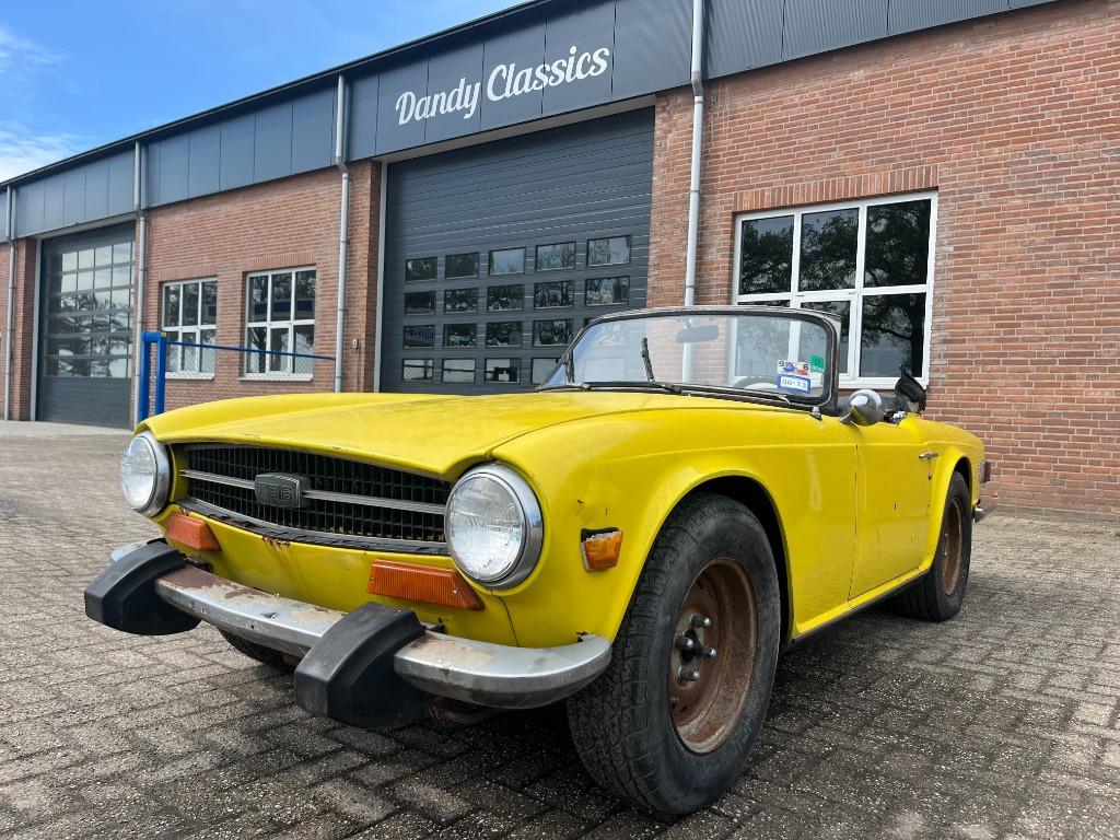 Triumph TR6 1973, Auto's, Oldtimers, Achterwielaandrijving, Zwart, Overige kleuren, Cabriolet