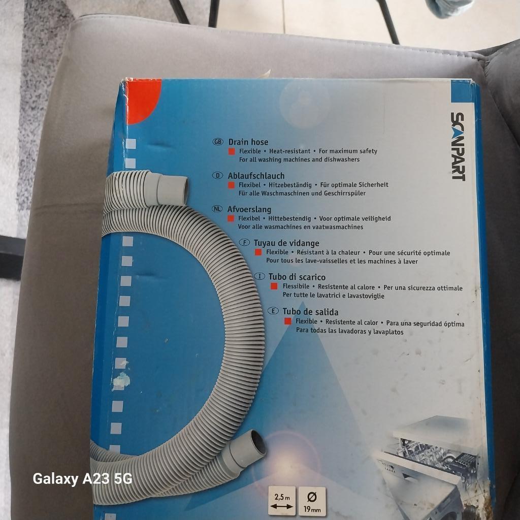 Tuyau de vidange extensible jusque 2,5m-Diametre:19mm, Electroménager, Lave-linge, Enlèvement, Neuf