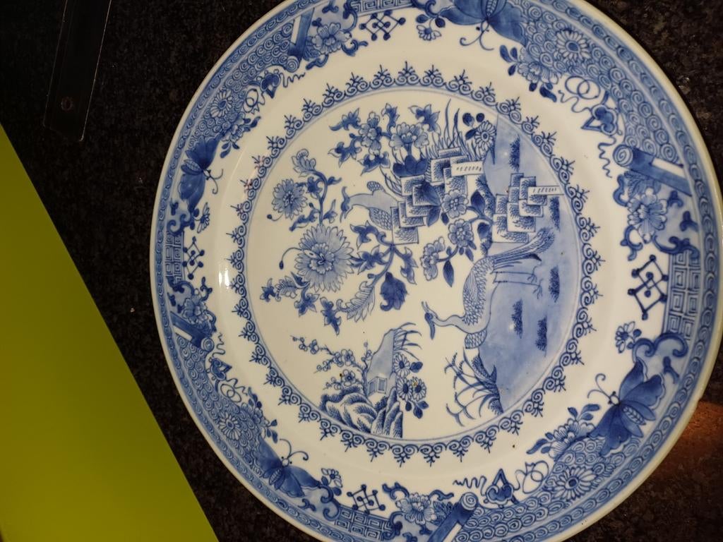 Chinees bord rond 1900 prachtig handwerk, Antiek en Kunst, Ophalen of Verzenden
